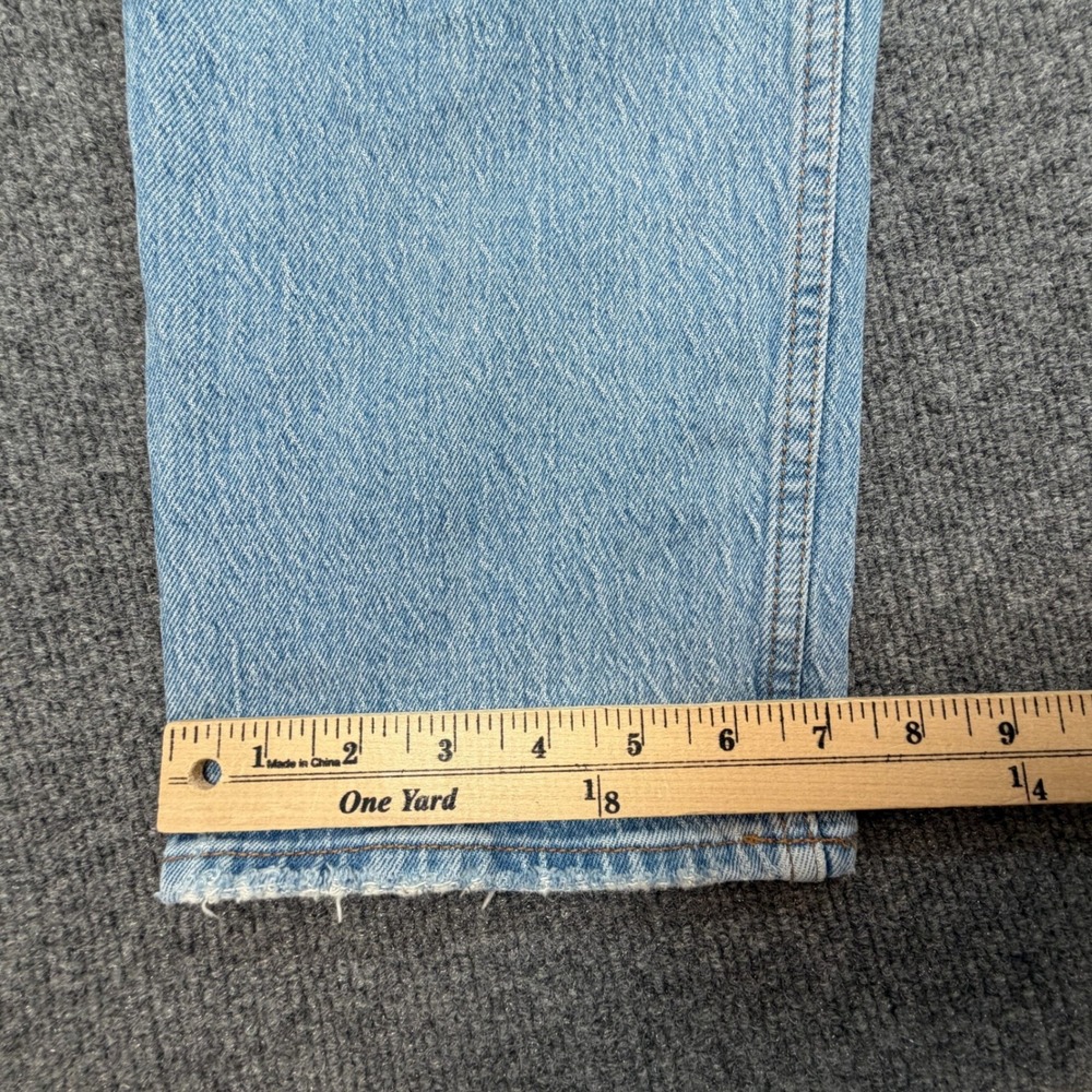 Abercrombie & Fitch‎ The 90s Straight Jeans Sz 29 Light Wash Mid Rise Distressed - Picture 10 of 11